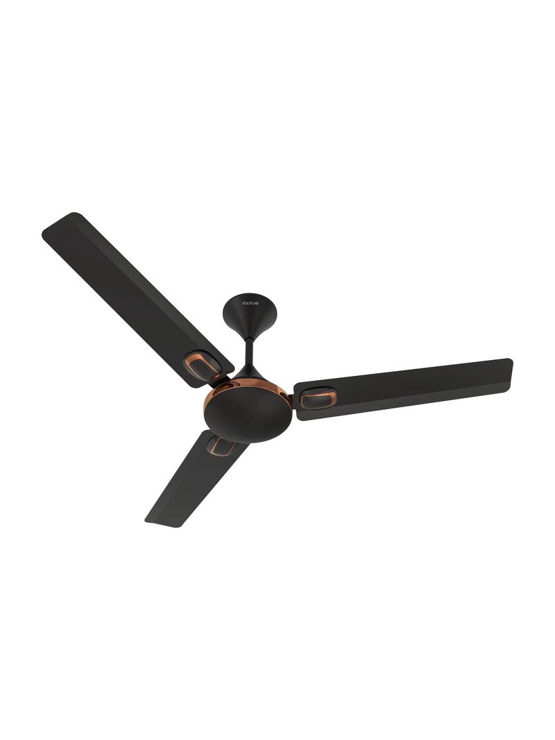 Polycab Aereo Prime |Energy Saving|High Speed Operation with 2 Year Warranty Energy Saving 1200 mm Ceiling Fan (1 Star | SMOKE BROWN | Pack of 1)