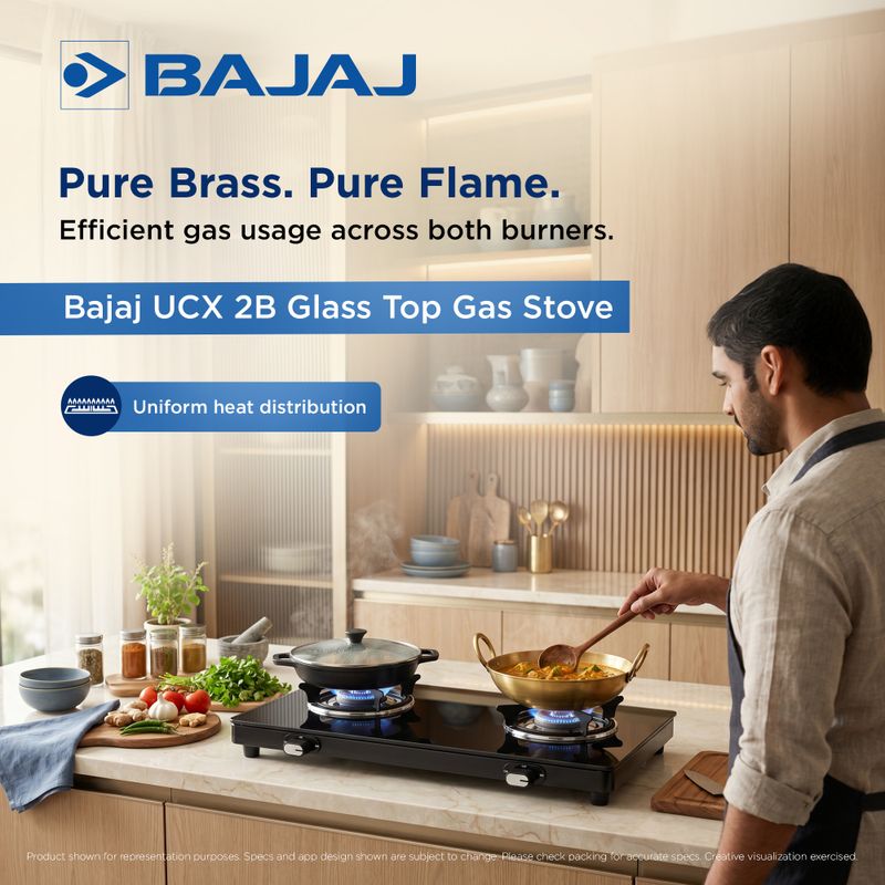 Bajaj UCX 2B Glass Manual Gas Stove - Image 4