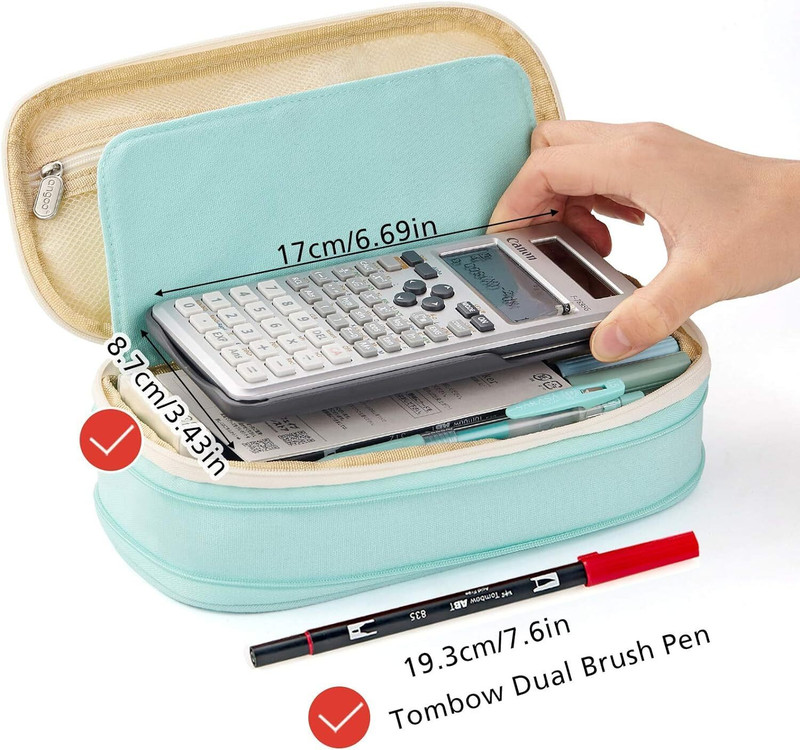 Price History of Akvanar Canvas Large Capacity Pencil Case Storage Bag ...