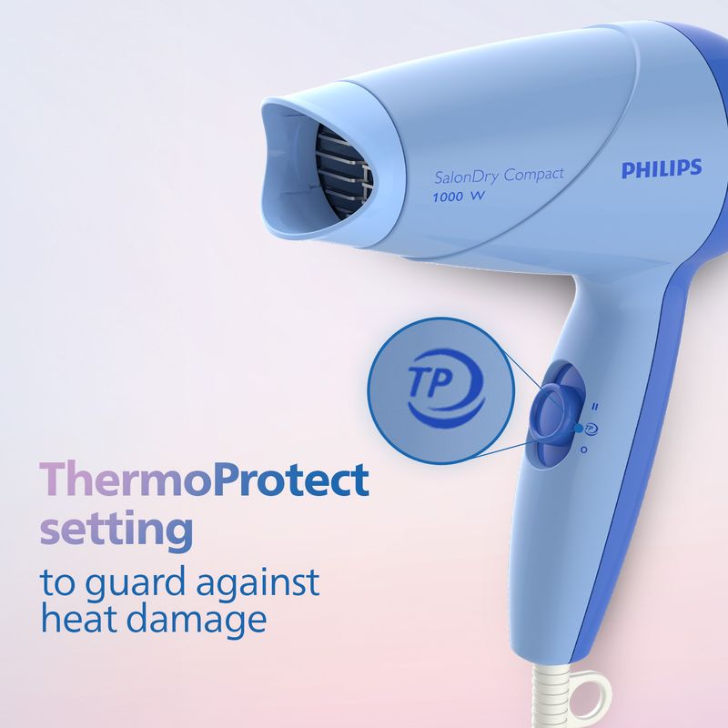 PHILIPS HP8100/60 1000W Blue Hair Dryer - Image 5