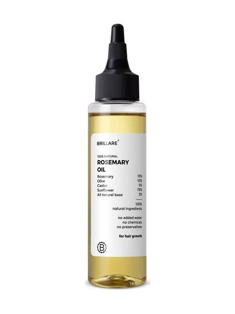 BRILLARE 10% Rosemary Hair Oil for Hair Growth | Reduces Hair Fall & Strengthens Hair Hair Oil (100 ml)