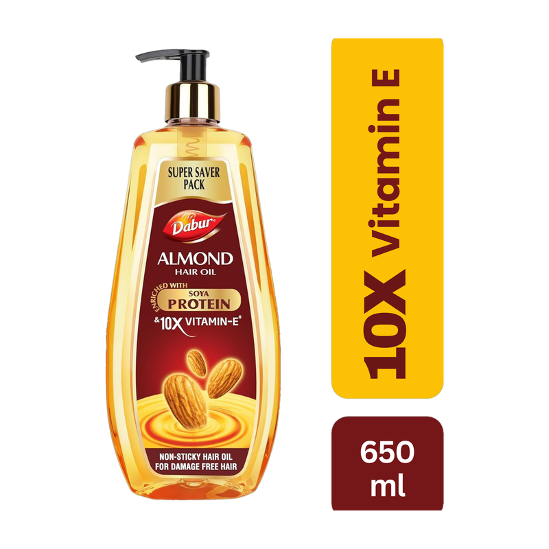 Dabur Provides Damage Protection Non Sticky Formula For Hair Fall control & Shiny Hair Hair Oil (650 ml)
