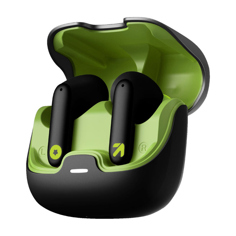 Goboult Z40 with ENC Mic, 60Hr Battery, Metal Finish, Low Latency, 5.3v Bluetooth Headset (Black, True Wireless)