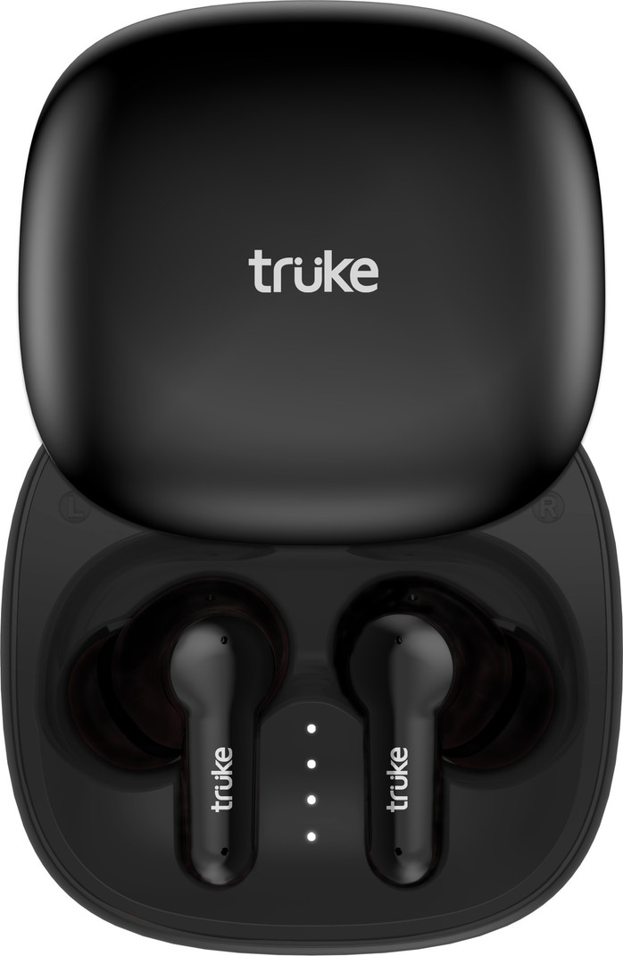 truke Buds S2 Lite with Quad-Mic ENC, 48H Playtime, Made in India, 10mm drivers Bluetooth Headset (Black, True Wireless)