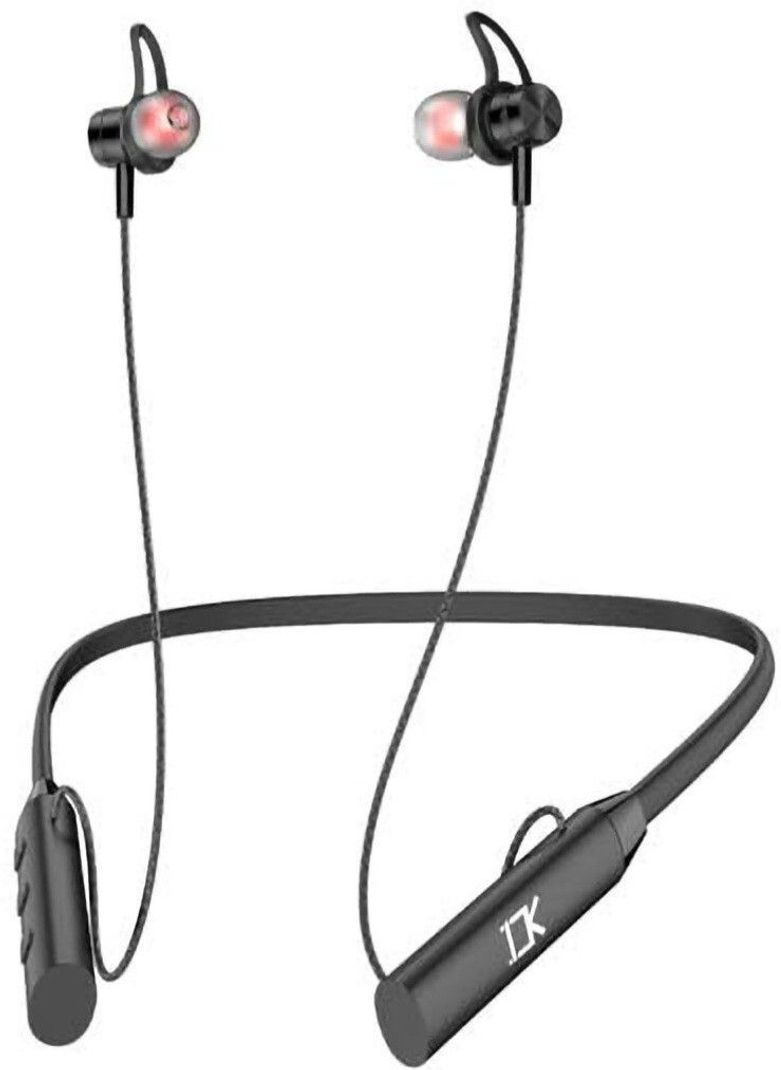 BQQ Bluetooth Wireless Neckband Earphones - Dual Equalizer Bass Boost Bluetooth Bluetooth Headset (Black, In the Ear)
