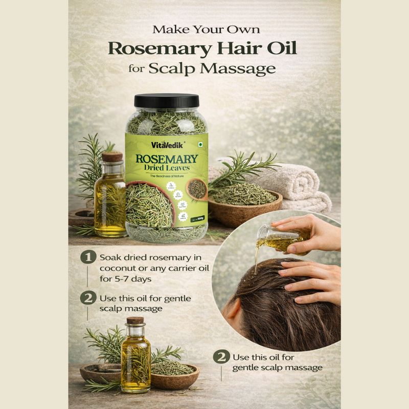 VitaVedik Rosemary Dried Leaves for Hair Growth - Image 5