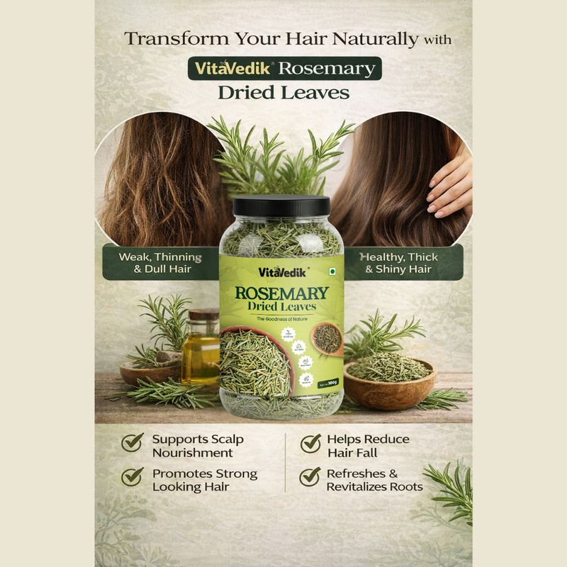 VitaVedik Rosemary Dried Leaves for Hair Growth - Image 6