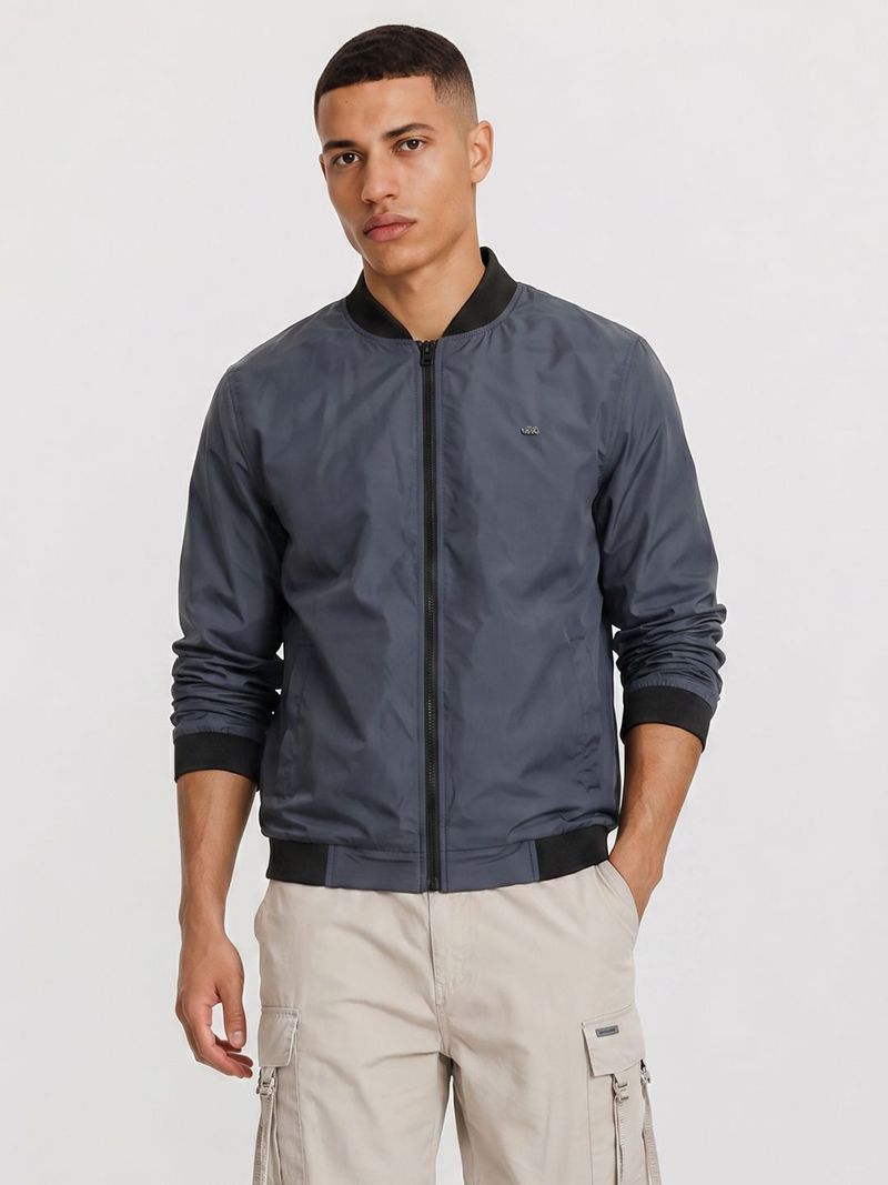 Roadster Men Solid Bomber Jacket - Image 3
