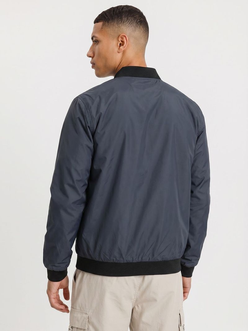 Roadster Men Solid Bomber Jacket - Image 4
