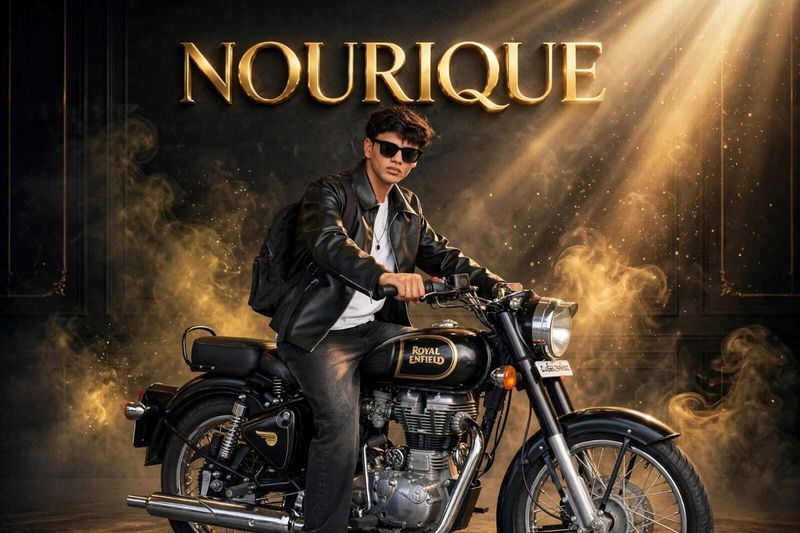 NOURIQUE Men Solid Leather Jacket - Image 5