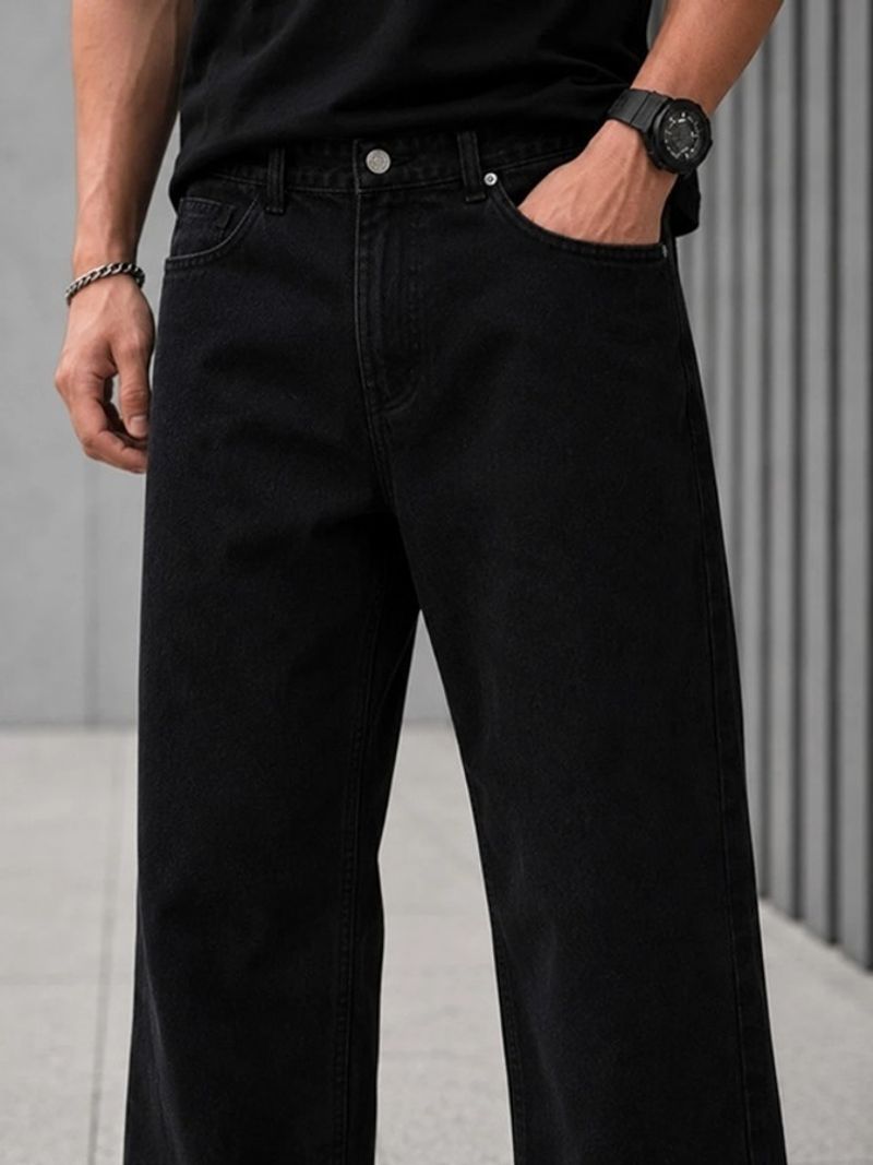 Every Choice Men Straight Fit Mid Rise Black Jeans - Image 5