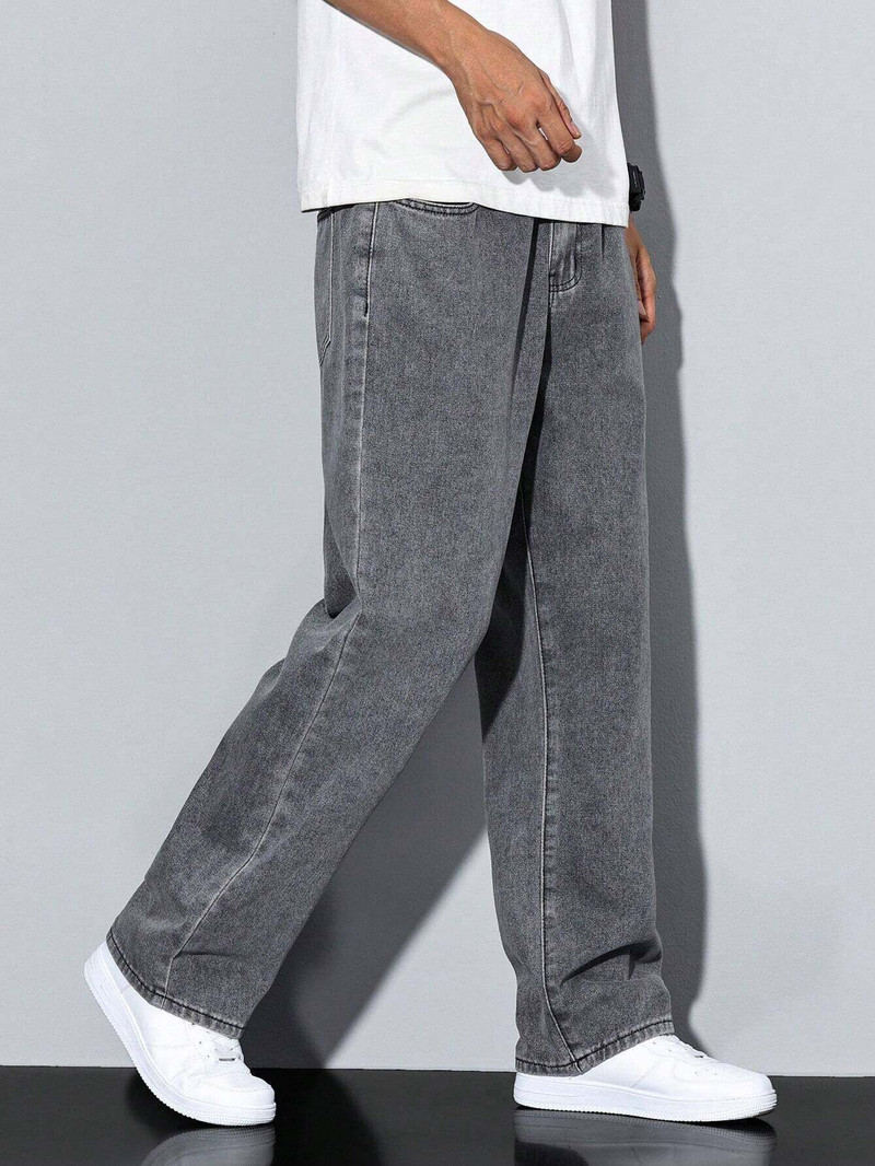 cabrrr loose fit men grey jeans