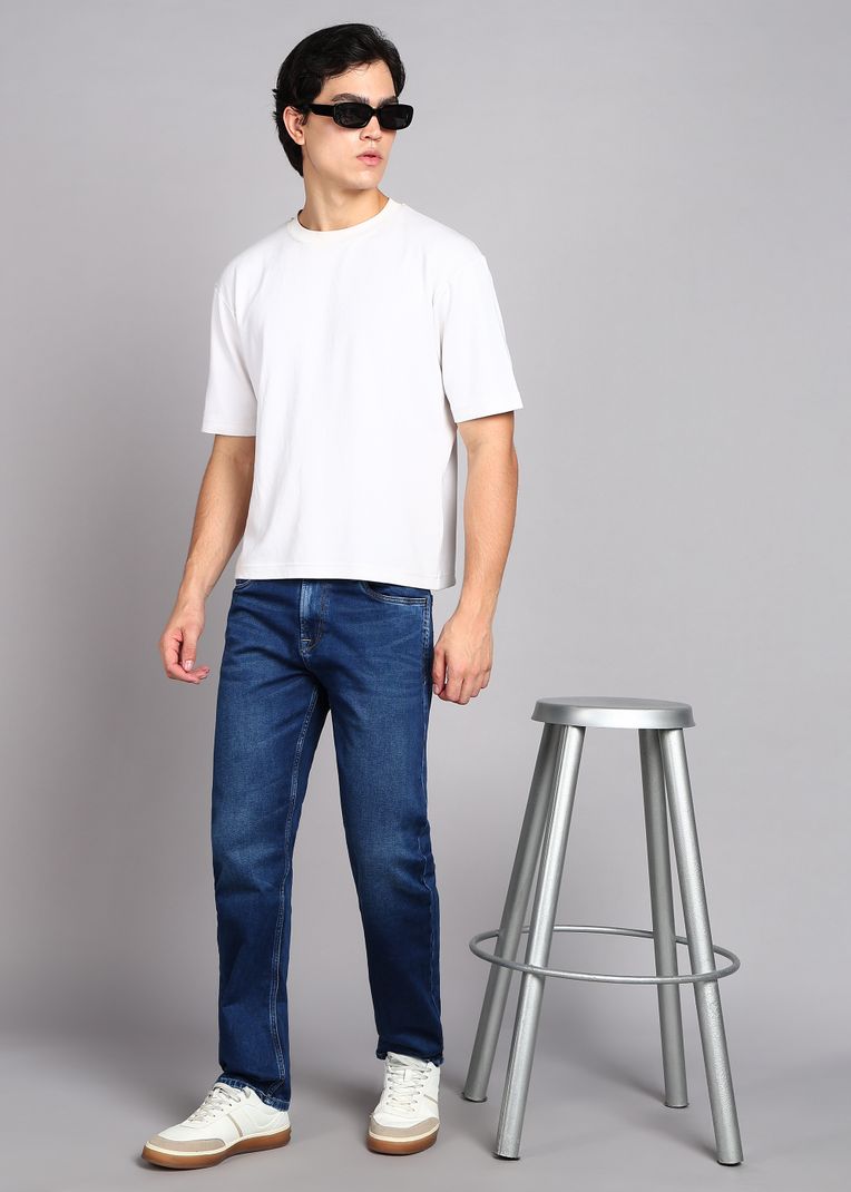 KILLER Men Straight Fit Mid Rise Blue Jeans - Image 4