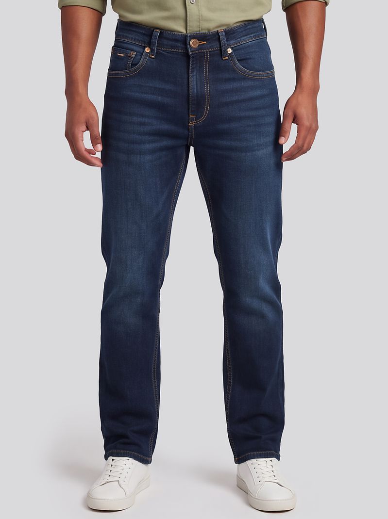 KILLER Men Straight Fit Mid Rise Dark Blue Jeans