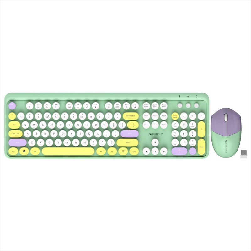 ZEBRONICS Zeb-Companion 301 (Garden) Wireless Standard Desktop Keyboard Compatible with Desktop, iPad, Laptop, Mac, Tablet (Garden)