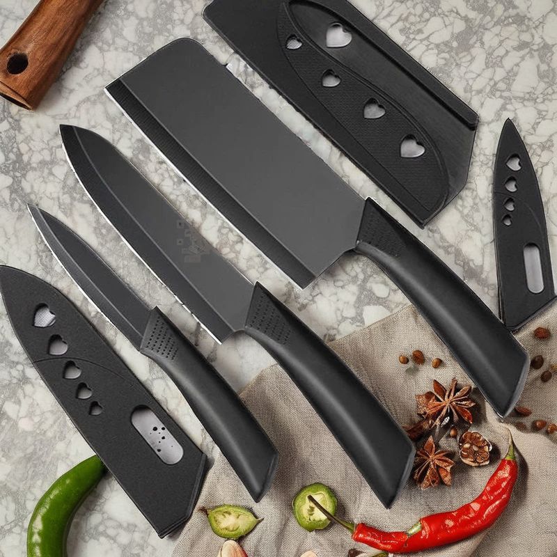 ZROY ENTERPRISE 3 Pc Stainless Steel Knife Set Colorful Kitchen Knife with Ergonomic Handles for Meat, Fish, Fruits & Vegetable