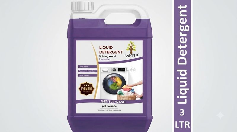 MKRB top load and front load liquid detergent, machine, Wash Detergent . Lavender Liquid Detergent (3000 ml)