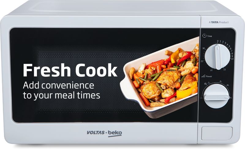 Voltas Beko 20 L 700 W Smart Solo Microwave Oven (MS20MPW10, White)