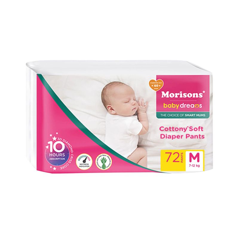 Morisons Baby Dreams Cottony Soft Pant Diapers - M (72 Pieces) - Image 2
