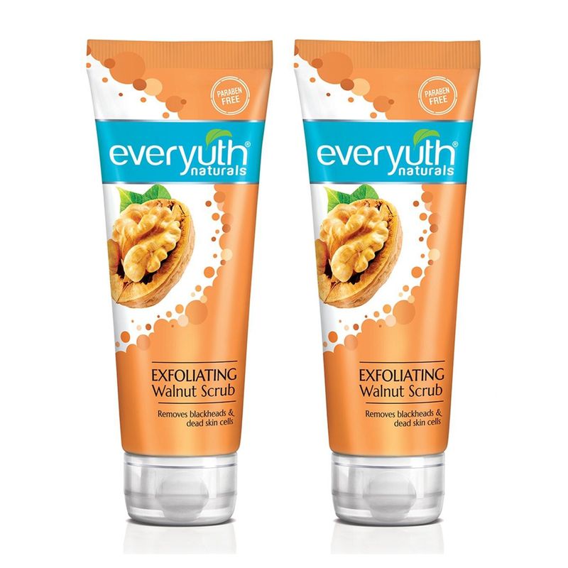 Everyuth Naturals Set Of 2 Exfoliating Walnut Scrub To Remove Blackheads - 100g Each Scrub (200 g)
