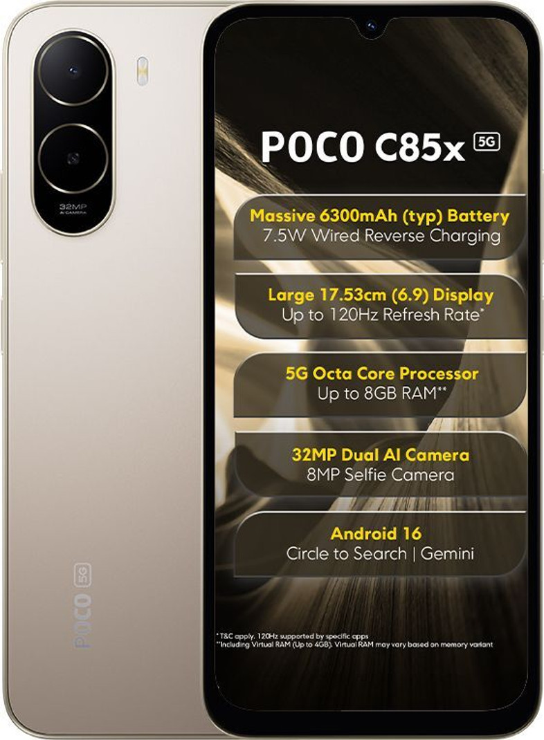 price history - POCO C85x (Sunset Gold, 64 GB) (4 GB RAM)