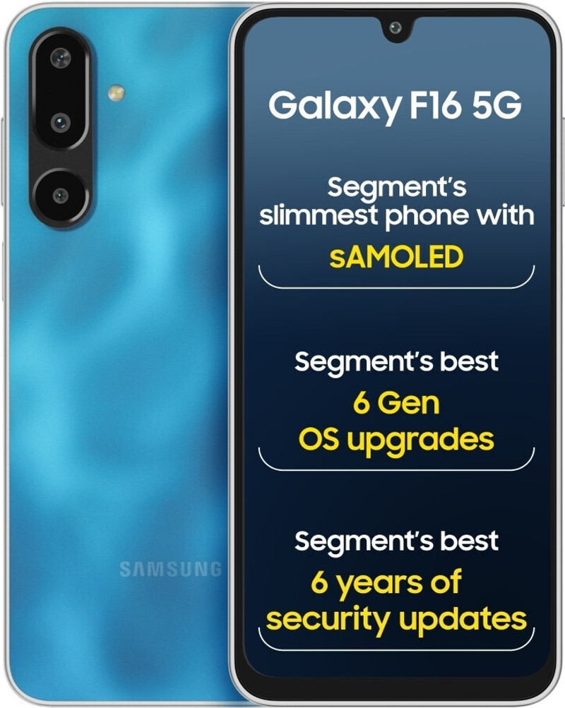 price history - Samsung Galaxy F16 5G (Vibing Blue, 128 GB) (6 GB RAM)
