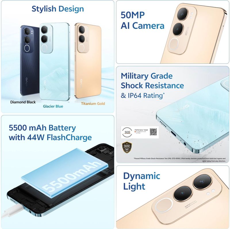 vivo Y29 5G 128GB 8GB RAM Titanium Gold - Image 5