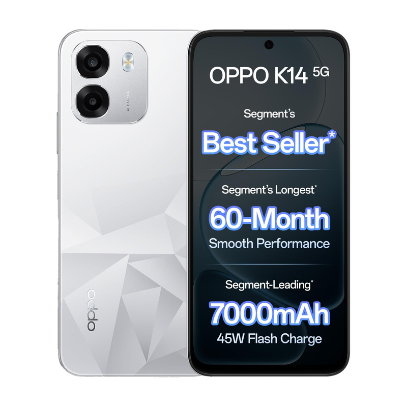 price history - OPPO K14 5G (Prism White, 256 GB) (8 GB RAM)