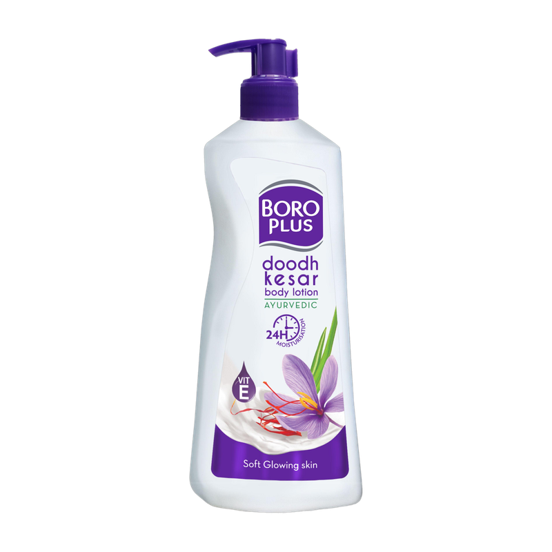 BOROPLUS Doodh Kesar Body Lotion Antiseptic | 24hrs Moisturisation For Soft Glowing Skin (400 ml)