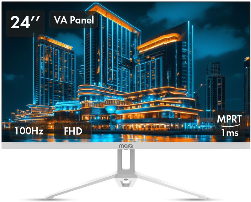 MarQ by Flipkart 60.96 cm (24 inch) Full HD LED Backlit VA Panel Monitor (24FHDMEQNNXO) (Response Time: 1 ms, 100 Hz Refresh Rate)