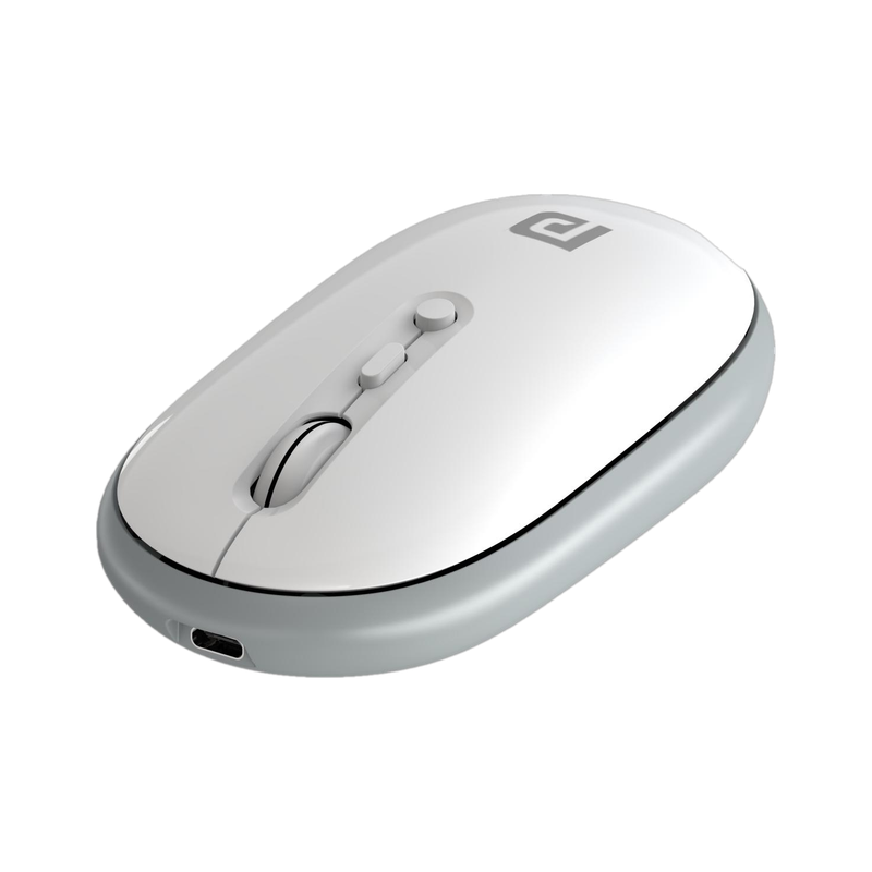 Portronics Toad II Ambidextrous Optical Mouse (2.4GHz Wireless, Bluetooth, Grey)
