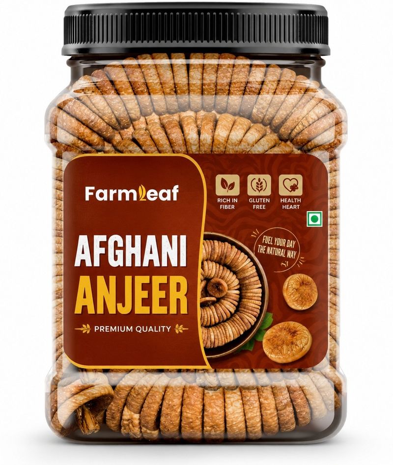 FarmLeaf Afgani Anjeer | Dry Fruits | Premium Jar Pack Figs (1 x 1 kg)