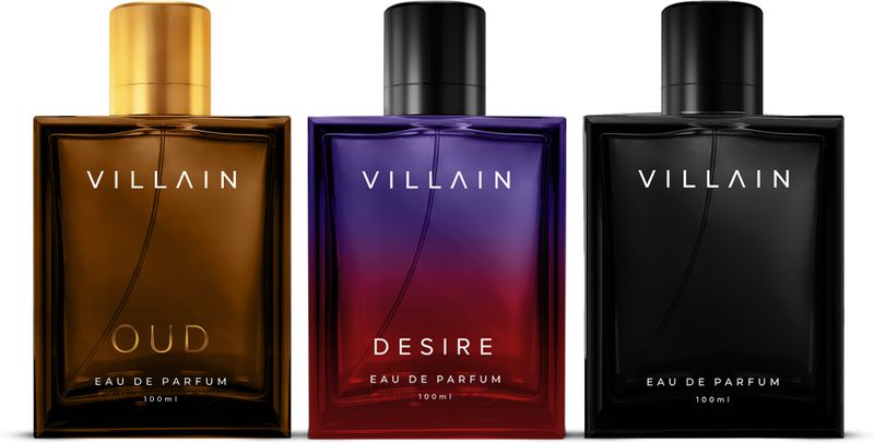VILLAIN Classic,Desire,Oud Perfume Pack of 3 Eau de Parfum - 300 ml (For Men)