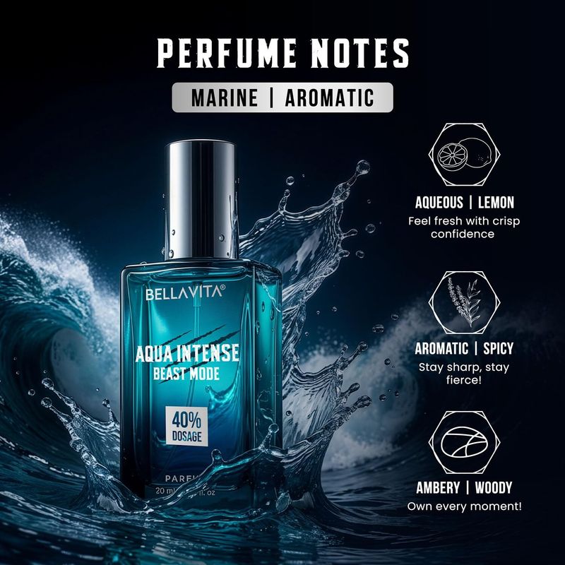 BELLAVITA Beast Mode Perfume Collection for Men (3x20ML) Long Lasting Fragrance|EDP Eau de Parfum - 60 ml (For Men) - Image 5