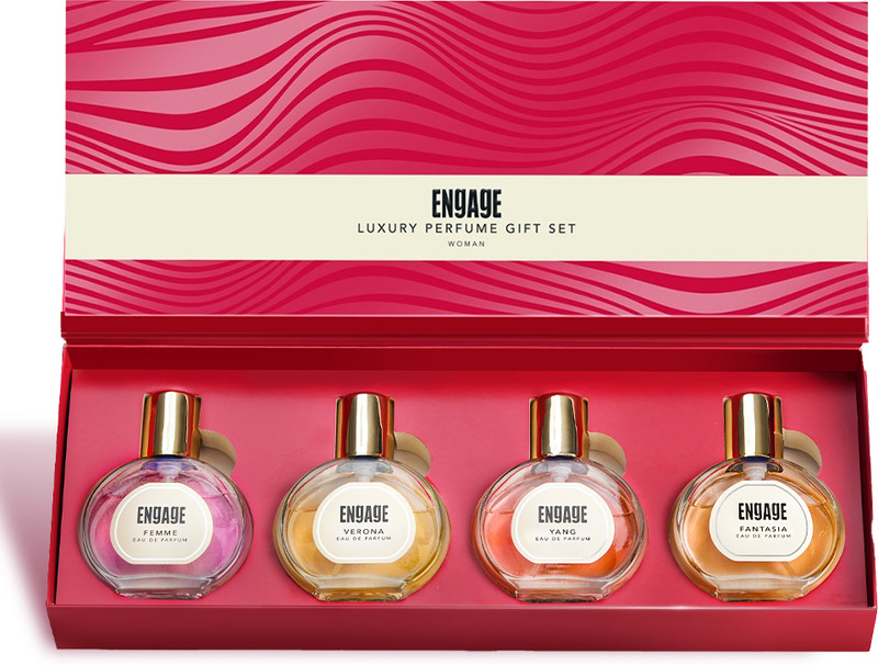 engage gift set luxury travel perfume long lasting fragrance wedding hamper 25mlx4 eau de parfum 100 ml