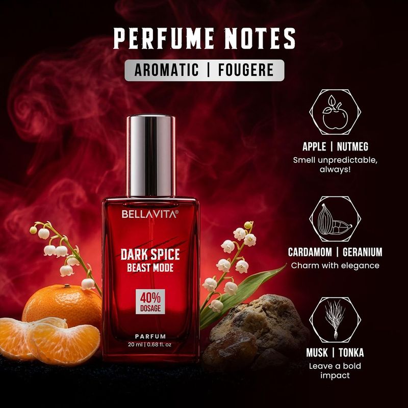 BELLAVITA Beast Mode Perfume Collection for Men (3x20ML) Long Lasting Fragrance|EDP Eau de Parfum - 60 ml (For Men) - Image 4