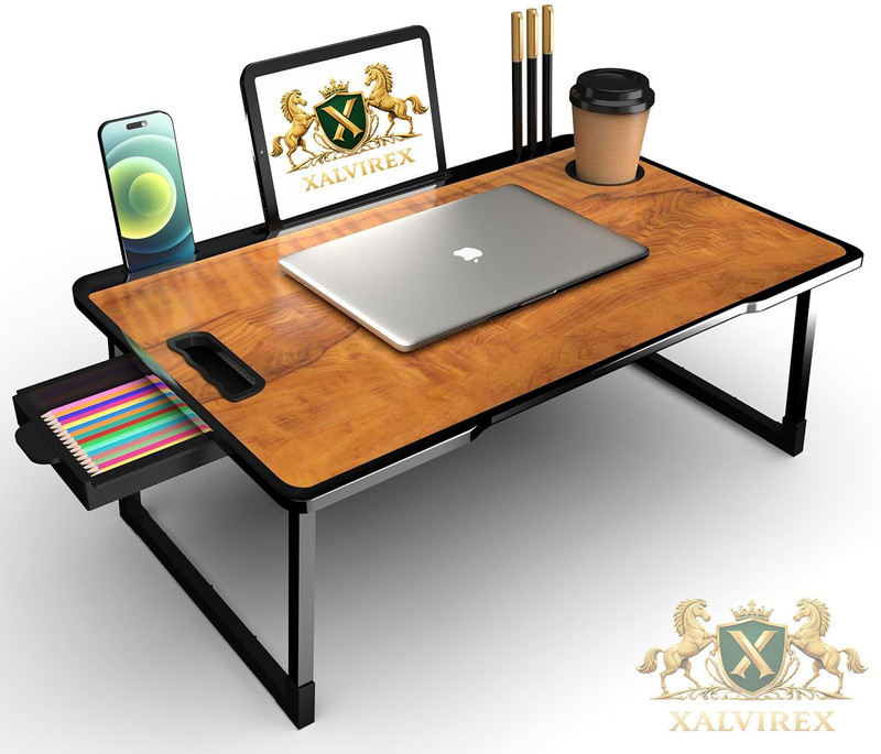 XALVIREX WOOD COTTED Plastic Study Table Free Standing, Finish Color - wood cotted, Pre-assembled