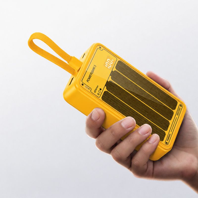 Realme Techlife 20000 mAh 45 W Compact Power Bank (Amber Yellow, Lithium Polymer, Fast Charging for Earbuds, Laptop, Mobile, Smartwatch, Smartband, Tablet)