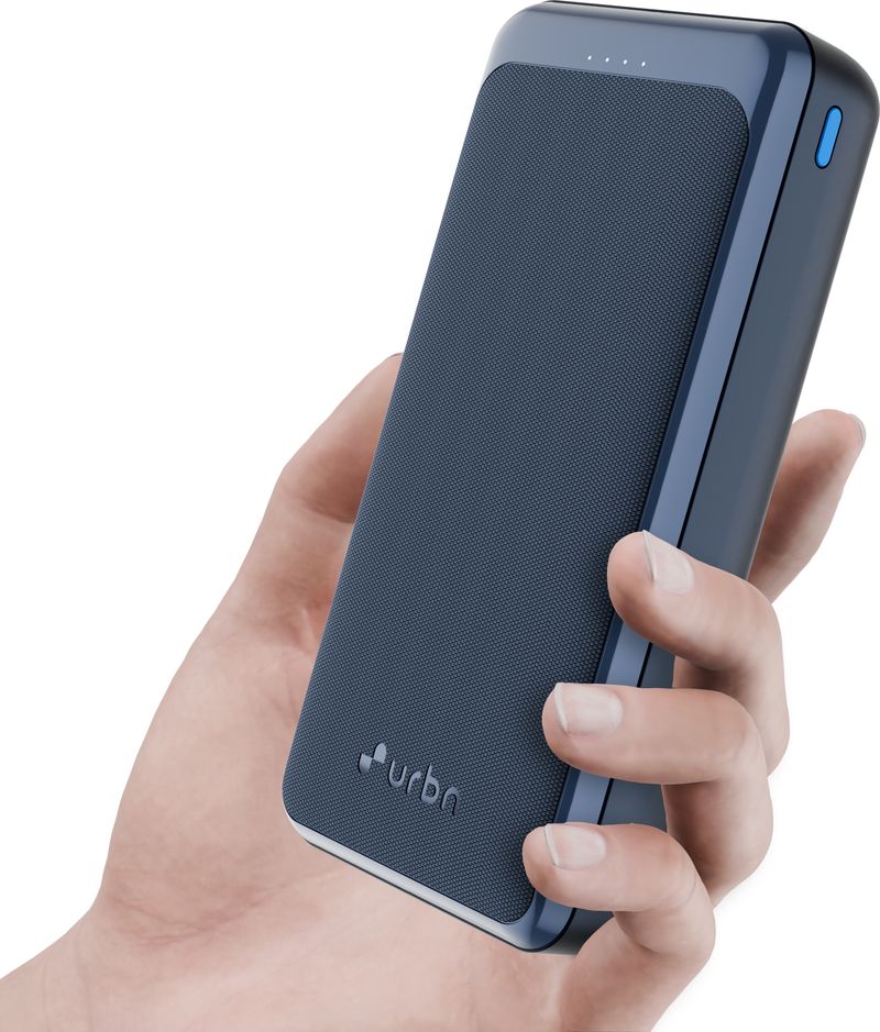 URBN 20000 mAh 35 W Compact Power Bank (Blue, Lithium Polymer, for Mobile, Smartwatch, Earbuds, Tablet)