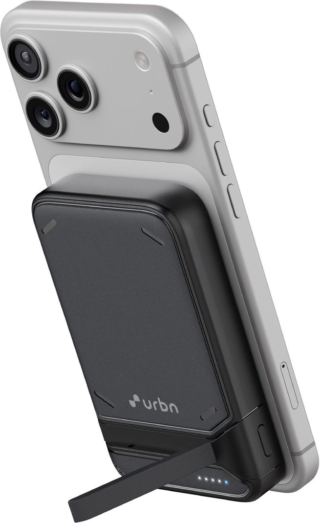 URBN 10000 mAh 22.5 W Wired & Wireless With MagSafe Compact Pocket Size Power Bank (Black, Lithium Polymer, for Mobile, Smartwatch, Earbuds)