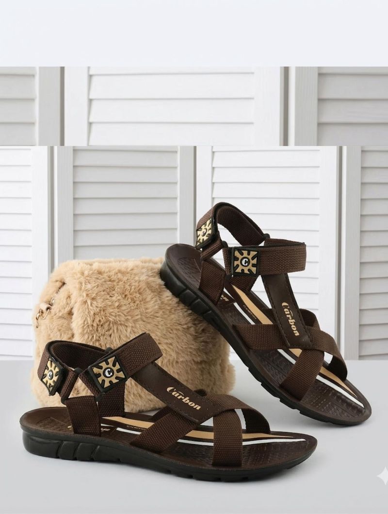 Carbon Men Flats Sandal