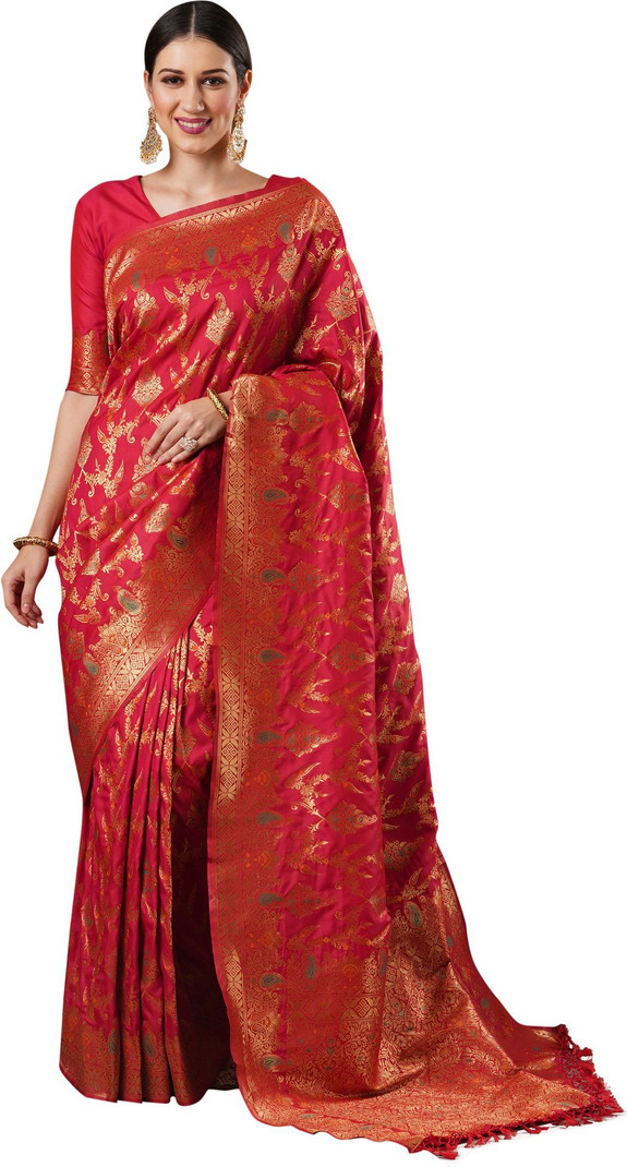 Akhilam Banarasi Silk Blend Saree