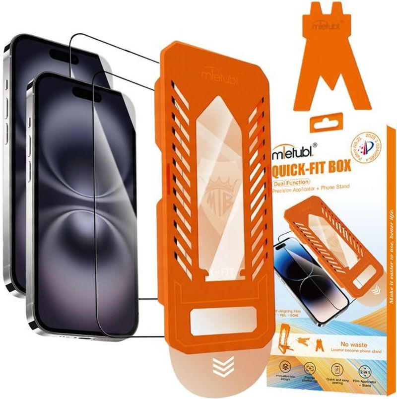 MIETUBL Screen Guard with Applicator Kit for Apple iPhone 16 (Pack of 2)
