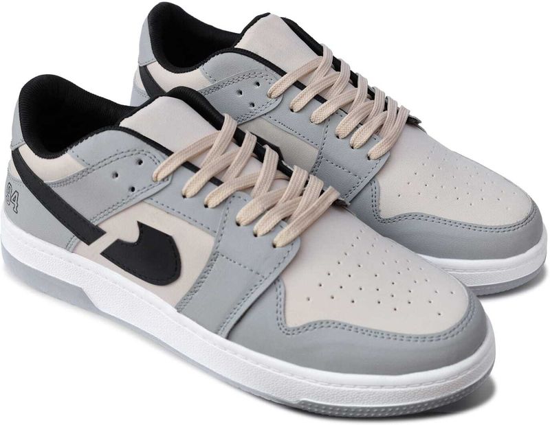 TST NK_Grey_ Men's Sneakers Off White Grey 9 - Image 4