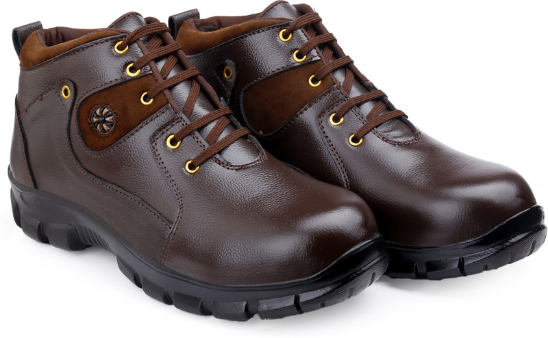 ENRICH FIELD Steel Toe Genuine Leather Safety Shoe Casu…