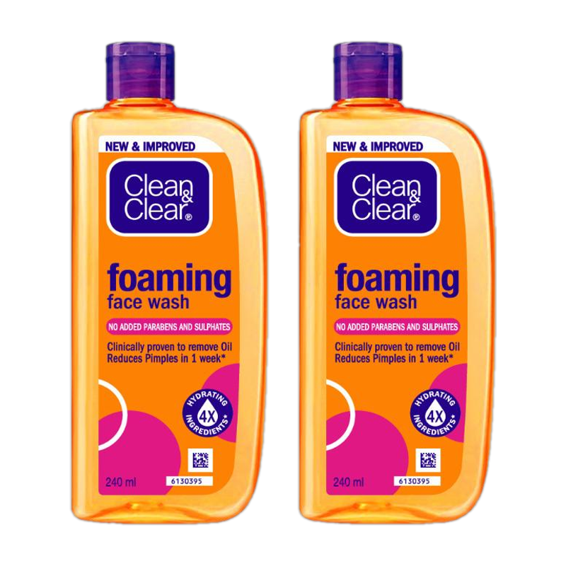 Clean & Clear Foaming 480ml| Clinically proven| Pimple & Acne removal Face Wash (480 ml)