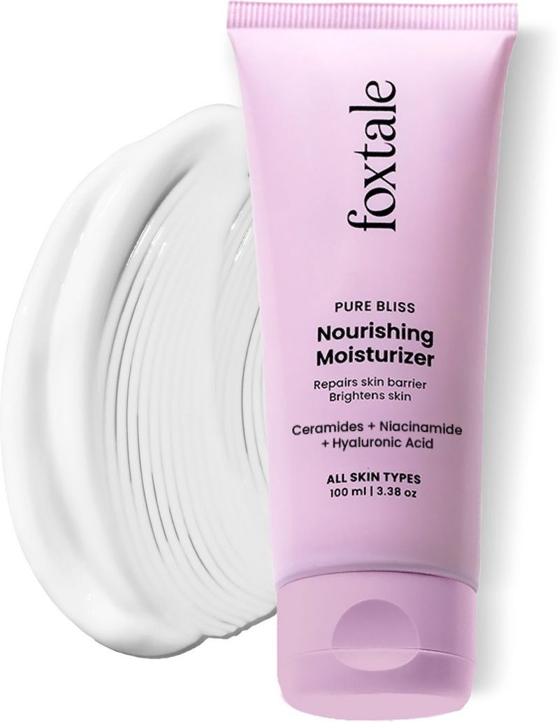 Foxtale Nourishing Ceramide Moisturizer for Dry Skin, Skin-Barrier Repair & Hydration (100 ml)