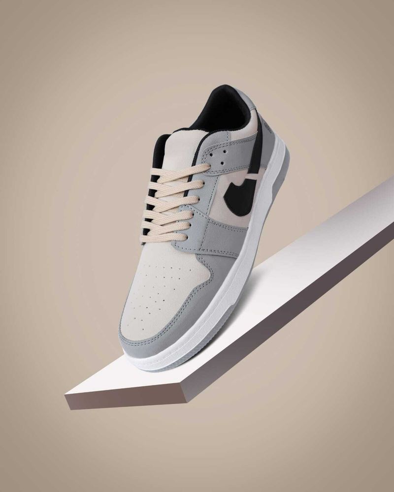 TST NK_Grey_ Men's Sneakers Off White Grey 9 - Image 6