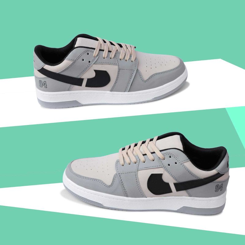 TST NK_Grey_ Men's Sneakers Off White Grey 9 - Image 5