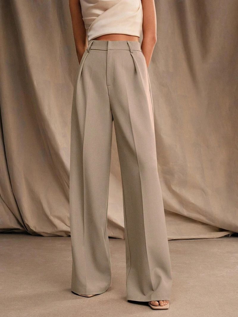 KOTTY Women Beige Viscose Rayon Trousers - Image 2